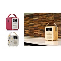 View Quest Retro Mini DAB, DAB+ & FM Radio, Bluetooth Speaker & Alarm
